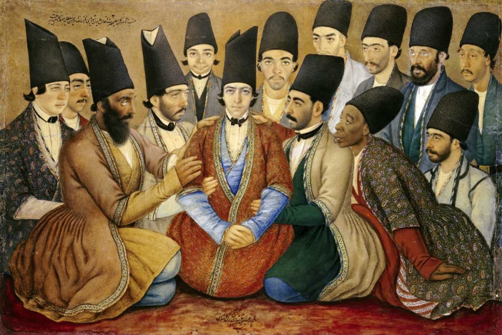 A Young Qajar Prince and His Entourage