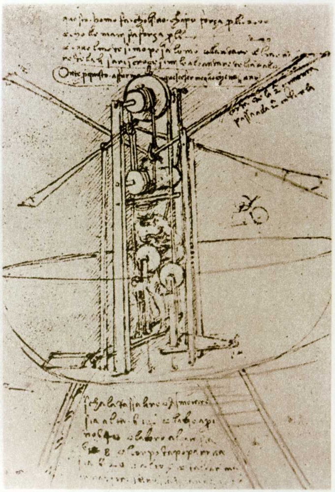 Drawing of a Flying Machine