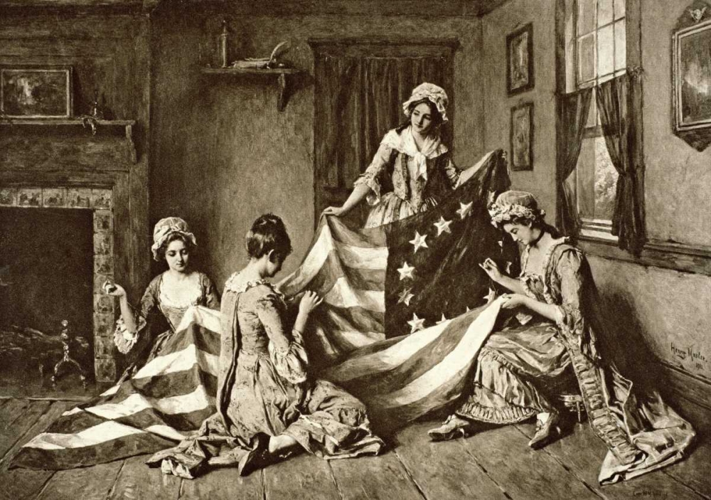 Betsy Ross Sewing the First U.S. Flag Philadelphia, Pennsylvania, 1777