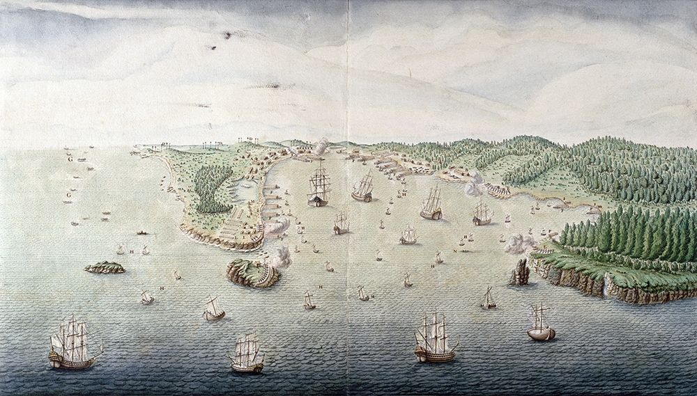 Veue Du Port De Louis - Bourg Dans LIsle Royale