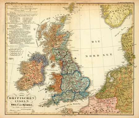 Die Britischen Inseln: Volker und Sprachen, 1847