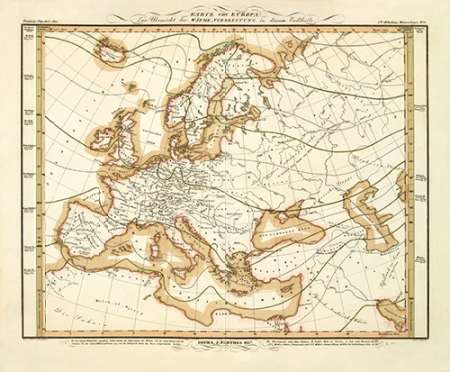 Karte Von Europa, 1837