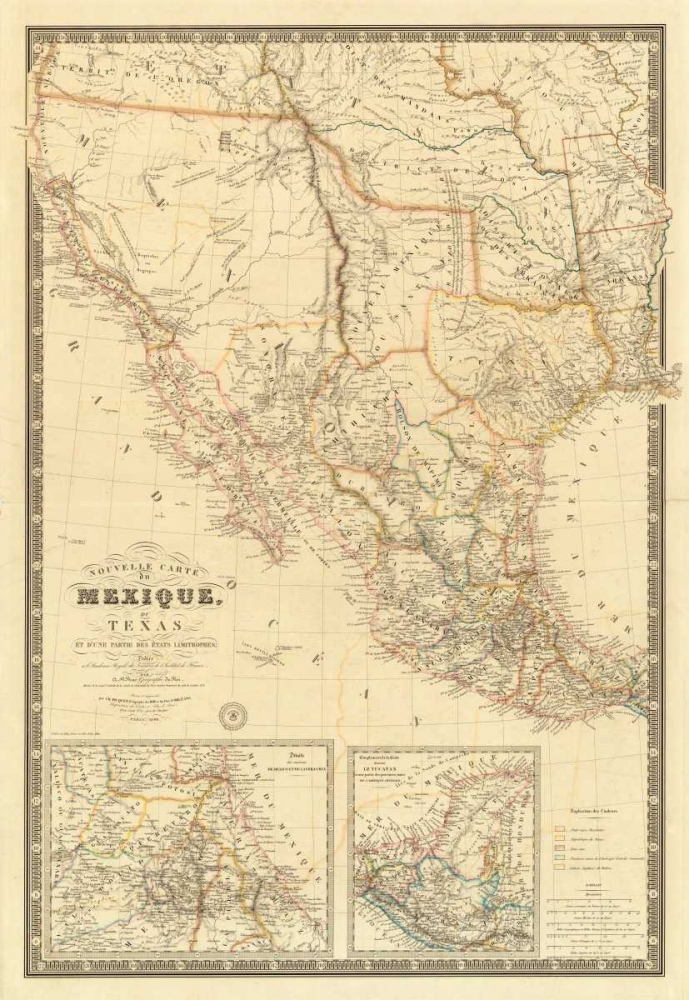 Nouvelle Carte du Mexique, Du Texas, 1840