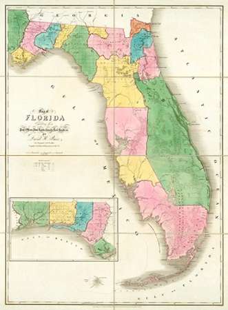 Map of Florida, 1839
