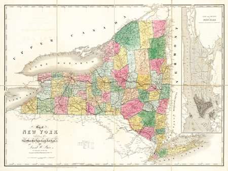 Map of New York, 1839