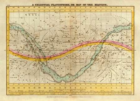 A Celestial Planisphere, or Map of the Heavens, 1835