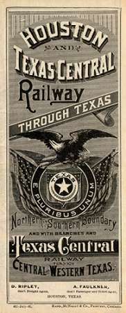 Cover: Houston and Texas Central Railway through Texas, 1885