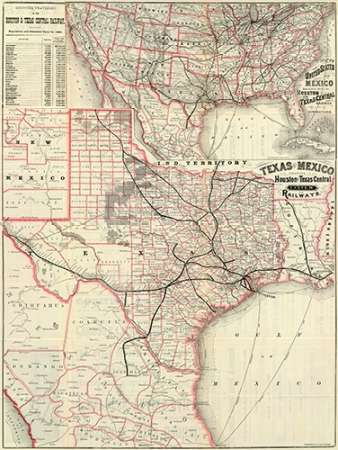 Texas and Mexico, Houston and Texas Central Railways, 1885
