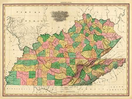 Kentucky, Tennessee and part of Illinois, 1823