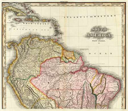 South America and West Indies, 1823
