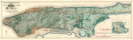 Sanitary and Topographical Map of the City and Island of New York, 1865