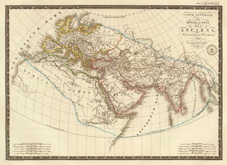 Monde connu des anciens, 1821