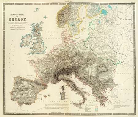 Mountains of Europe, 1854