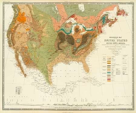Geological map of the United States, 1856