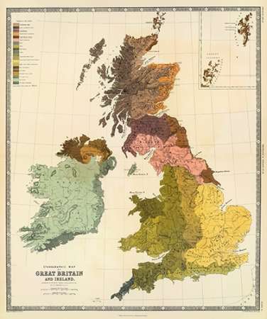 Ethnographic, Great Britain, Ireland, 1856