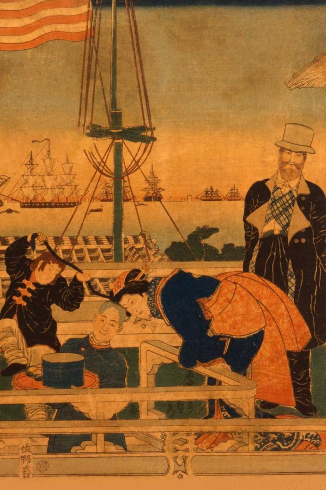 Foreign mercantile house in Yokohama (Yokohama ijin shokan no zu) #1, 1861