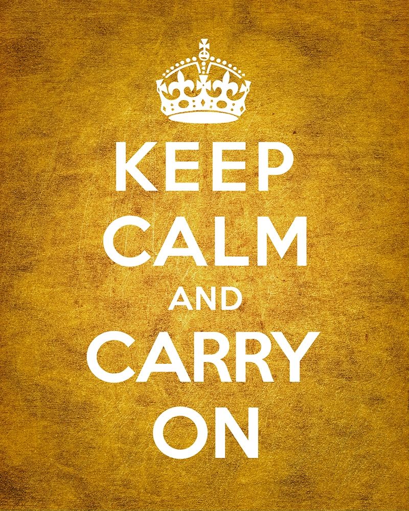 Keep Calm and Carry On - Vintage Orange