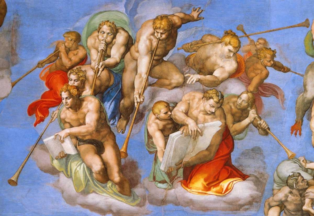 Detail From The Last Judgement - Trumpeting Angels
