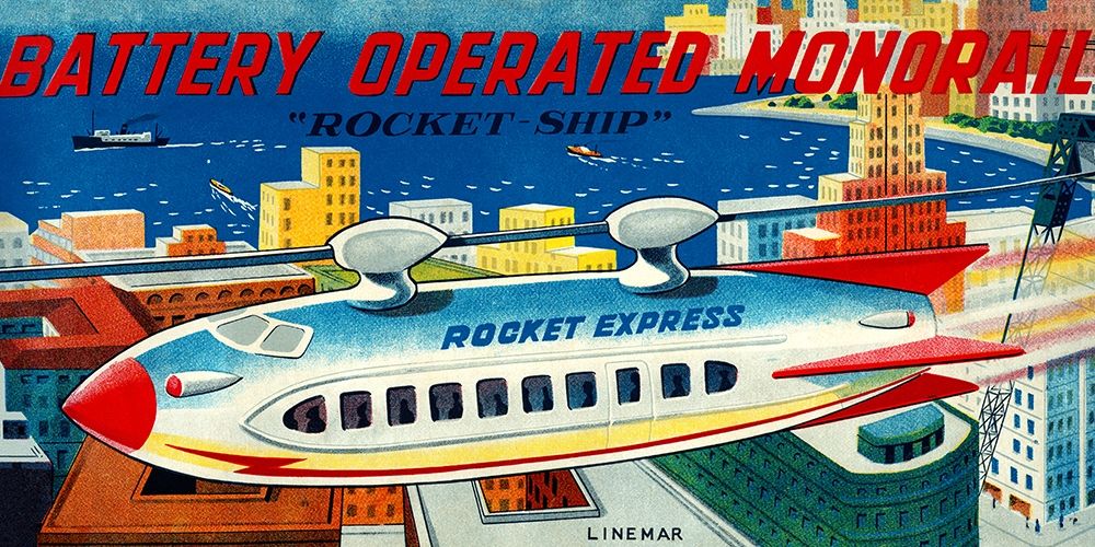 Battery Operated Monorail - Rocket Ship