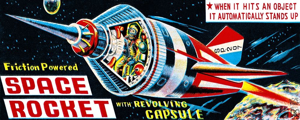 Space Rocket with Revolving Capsule