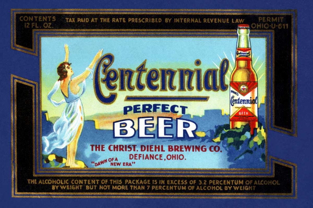 Centennial Perfect Beer Label