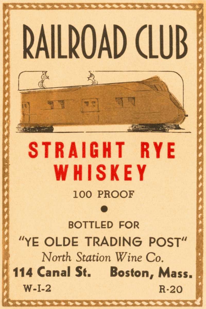 Railroad Club Straight Rye Whiskey