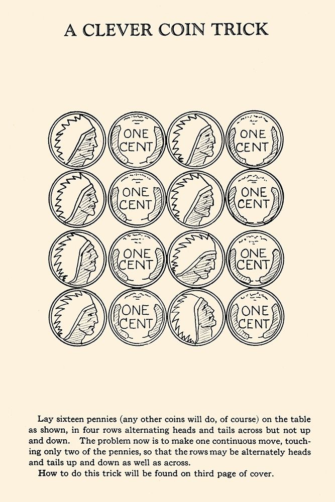 A Clever Coin Trick - 16 Pennies