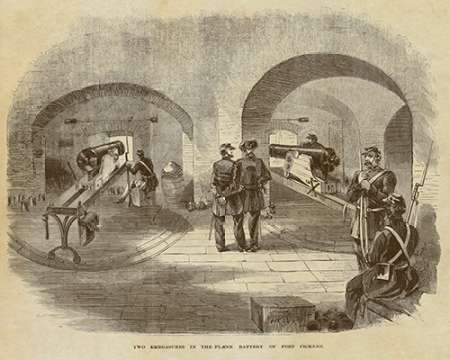 Two Embrasures in the Flank Battery of Fort Pickens