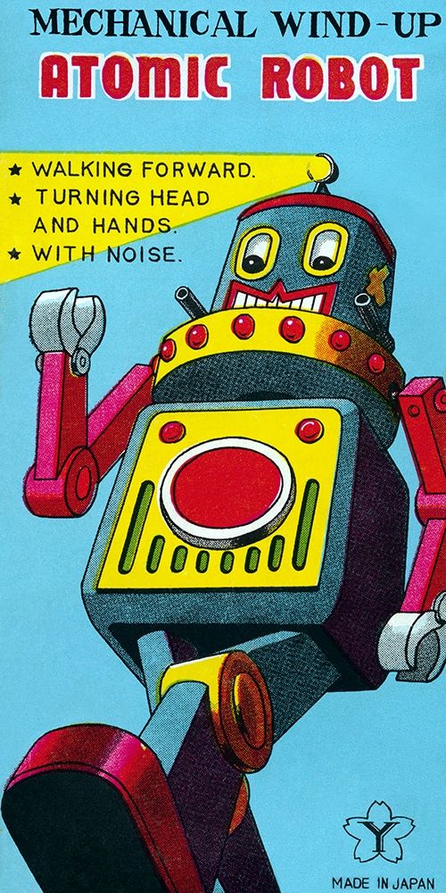 Mechanical Wind-Up Atomic Robot