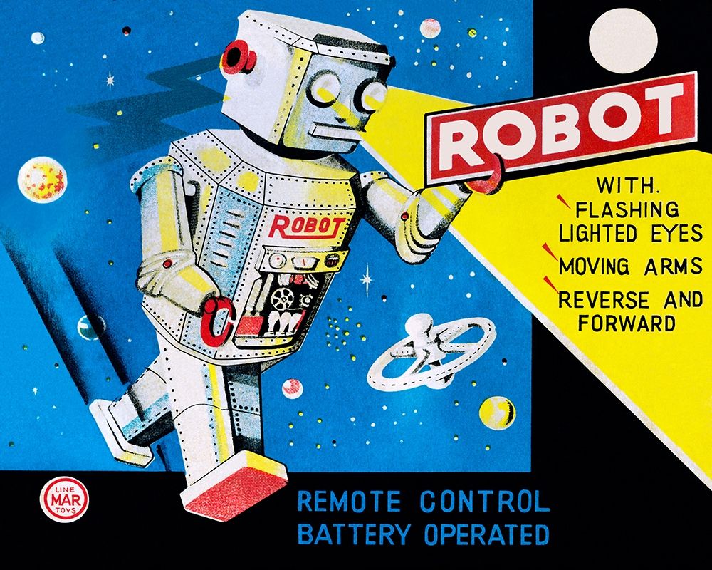 Robot with Flashing Lighted Eyes