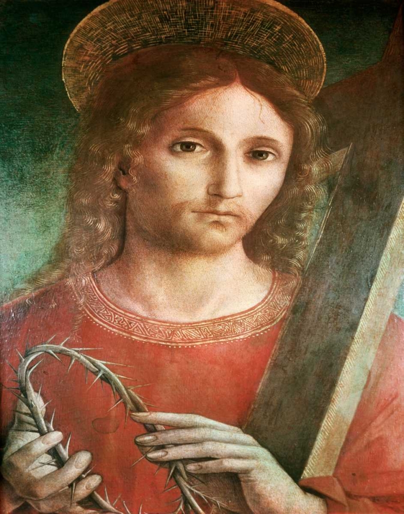 Jesus With Cross and Crown of Thorns - custom crop