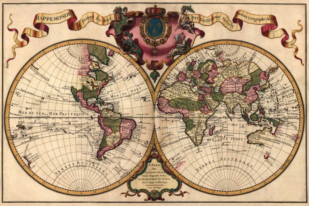 World Map Prepared for then French King