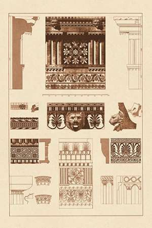 Entablatures, Terracottas and Cymas