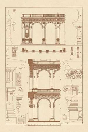 Porch of the Cathedral of Spoleto and Arcade from Palazzo Farnese