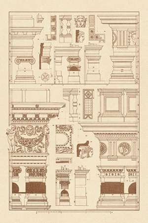 Details of Basilica at Vicenza and Library at Venice