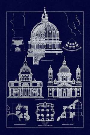 The Domeas Central Crowning Feature of the Renaissance (Blueprint)