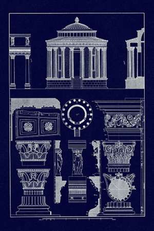 Temple of Vesta at Tivoli, Incantana at Salonichi (Blueprint)