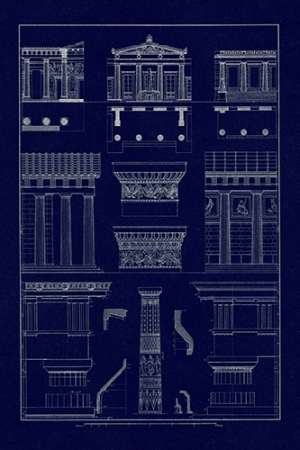 Doric Order, Temple of Zeus and Cased Column (Blueprint)