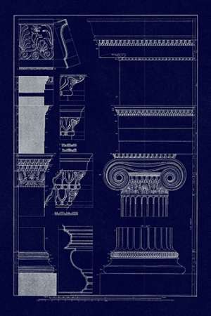 Details from the North Portico of the Erechtheum (Blueprint)
