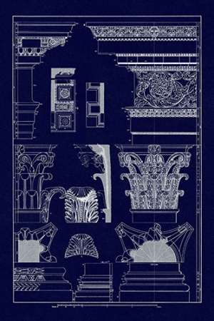 Entablatures, Capitals and Bases (Blueprint)
