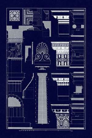 Details of the Parthenon at Athens (Blueprint)