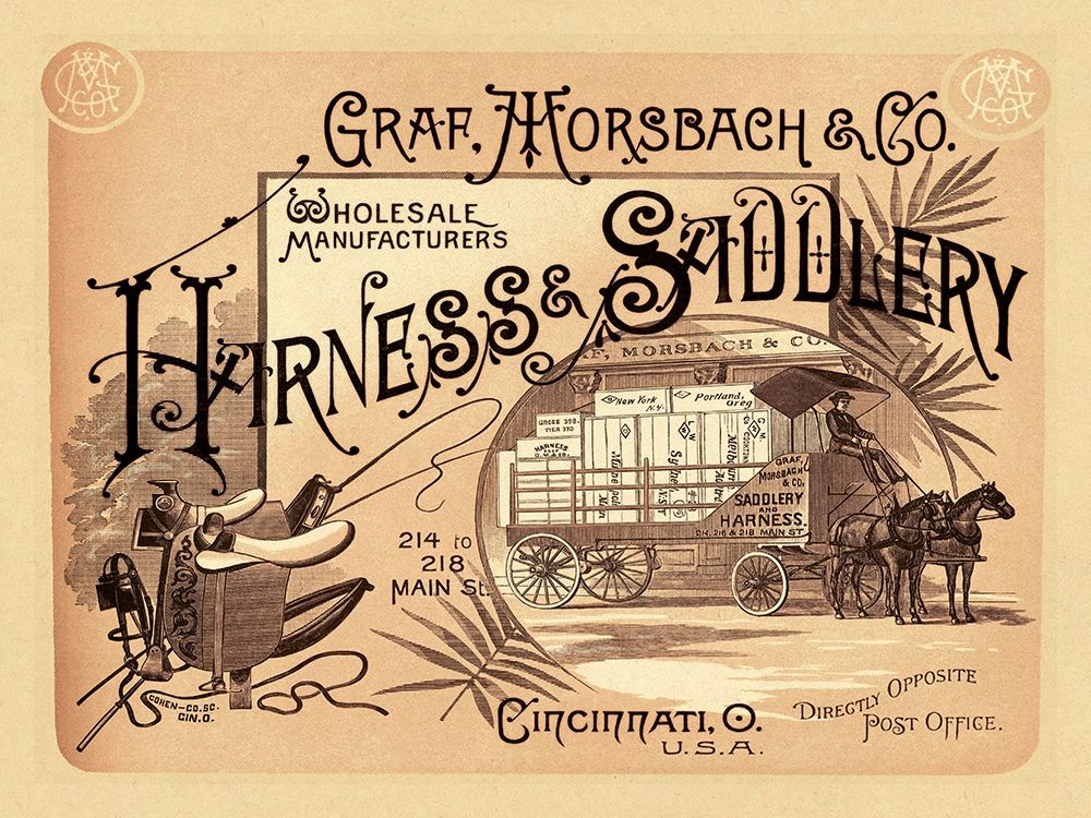 Saddles and Tack: Graf, Morsbach and Co. Harness and Saddlery Catalog Cover