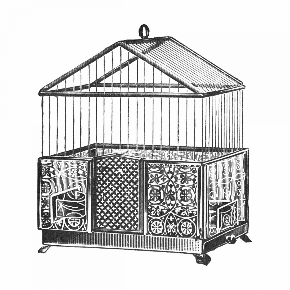 Etchings: Birdcage - Peaked top, patterned base.