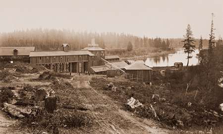 Oswego Iron Works, Willamette River, Oregon, 1867