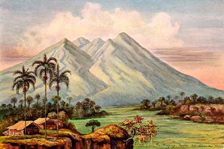 Der Vulkan Salak bei Buitenzorg