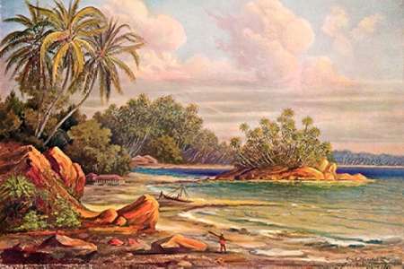 Cocos-Insel bei Belligemma (Gan-Duva) Ceylon