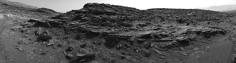 Mars Gale Crater - Panoramic Mosaic, July 17, 2015
