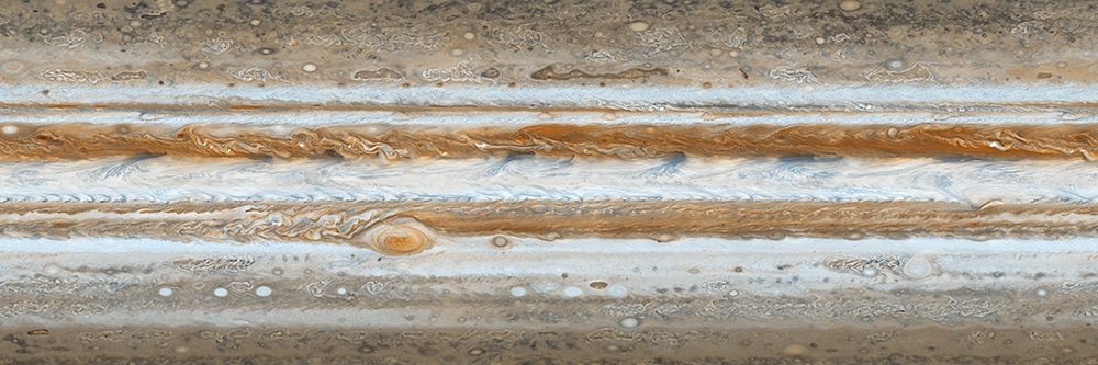 Map of Jupiter from Cassini Mission