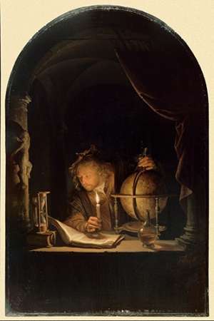 Astronomer by Candlelight, late 1650s
