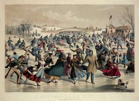 Central-Park, Winter - The Skating Pond, New York, 1862